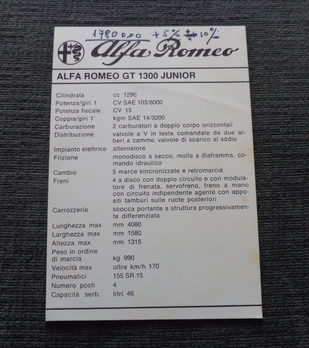 Alfa romeo 1300 junior - alfa,