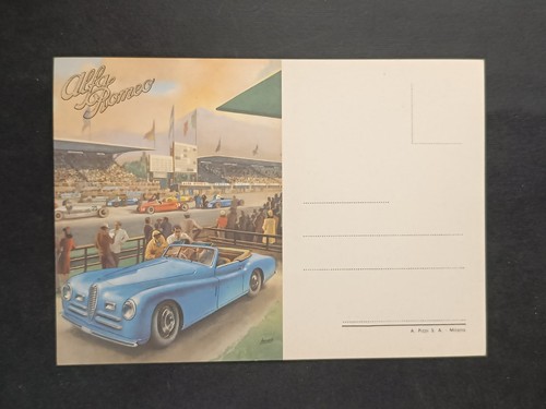 Alfa romeo postcard with - alfa,