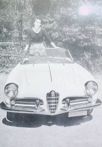 Postcard vintage car - vintage, alfa